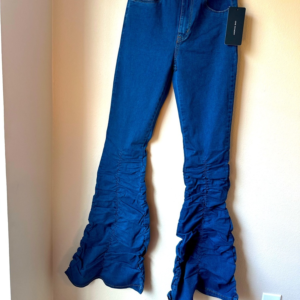 American Bazi Shirring Denim Pants